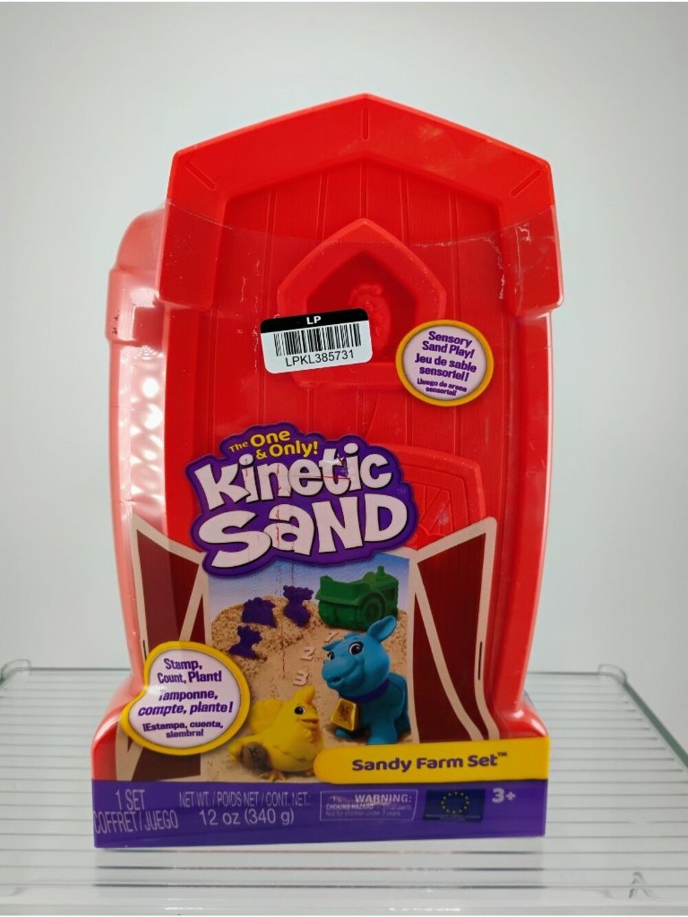 Kinetic Sand Sandy Farm Sensory Play Set Natural Sand 12 Oz
